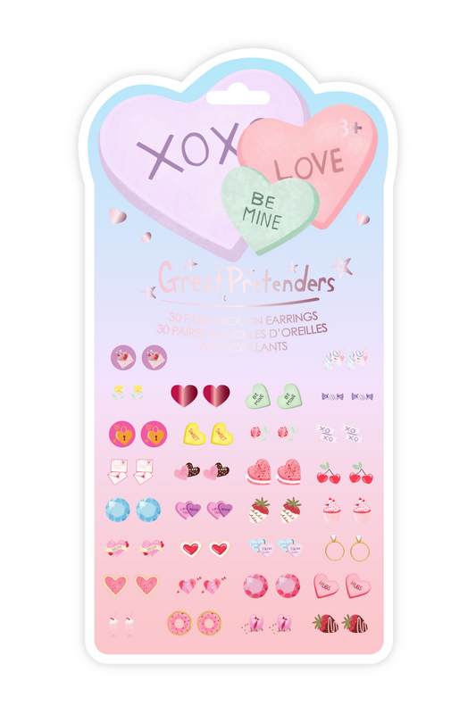 Candy Heart Love Sticker Earrings