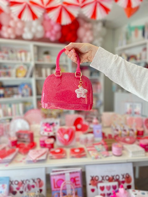 Hot Pink Sparkle Cate Purse: Star Charm