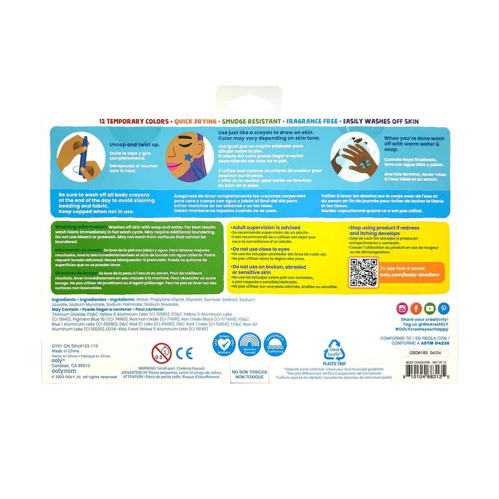 Body Doodlers - Face & Body Crayons