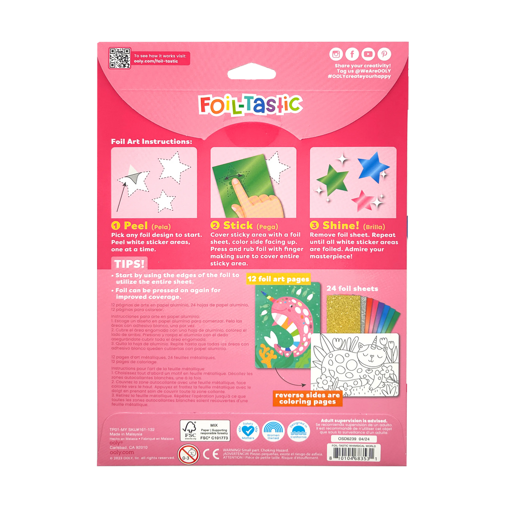 Foil-tastic Foil Art & Coloring Set - Whimsical World