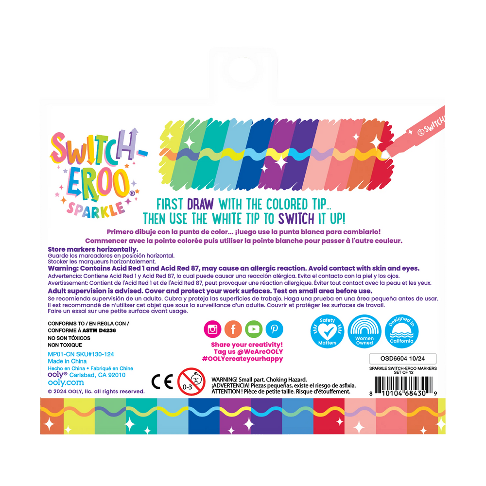 Switch-eroo! Sparkle Glittery Color Changing Markers