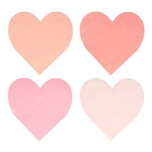 Assorted Pink Hearts Napkins