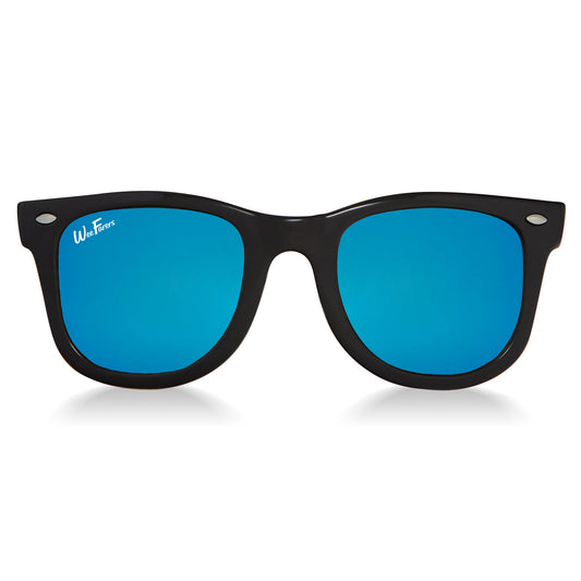Black with Ocean Blue Polarized Weefarer Sunglasses