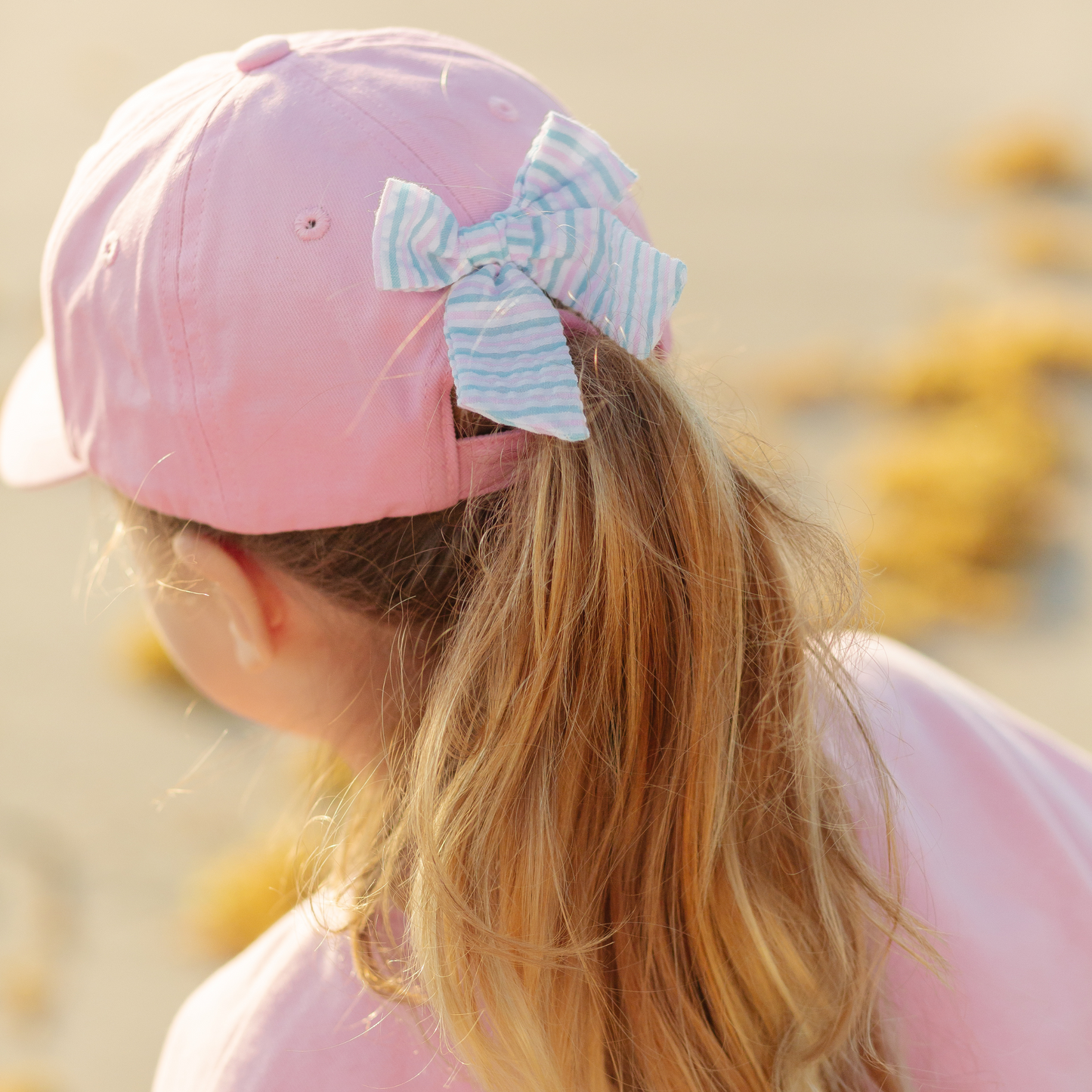Rainbow Sparkle Bow Baseball Hat