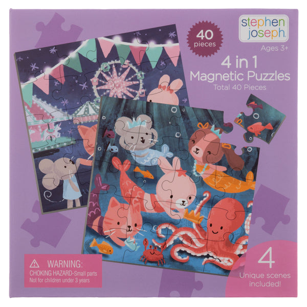4 In 1 Magnetic Puzzle Book- Girl