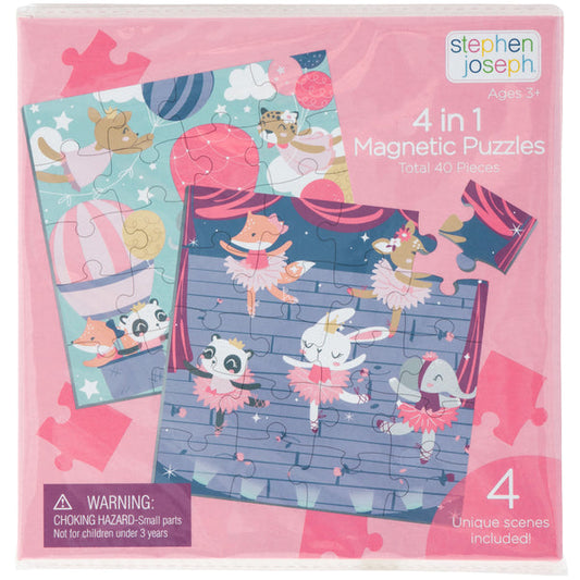 4 In 1 Magnetic Puzzle Book- Girl