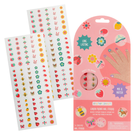 Clear Nail Stickers - Garden Friends