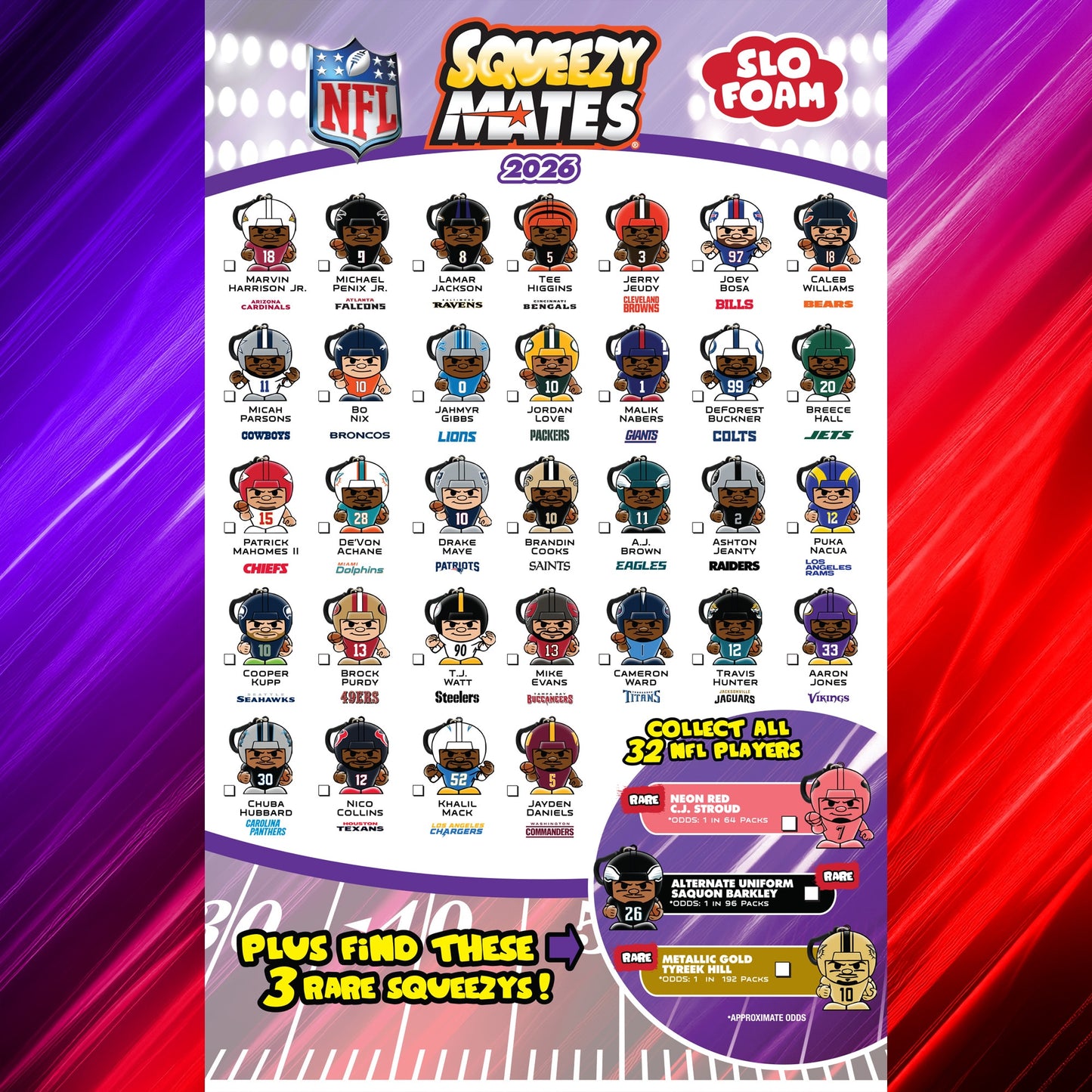 SqueezyMates 2026 NFL Figures