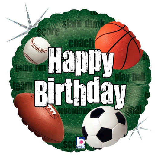 Sports Happy Birthday Foil Balloon