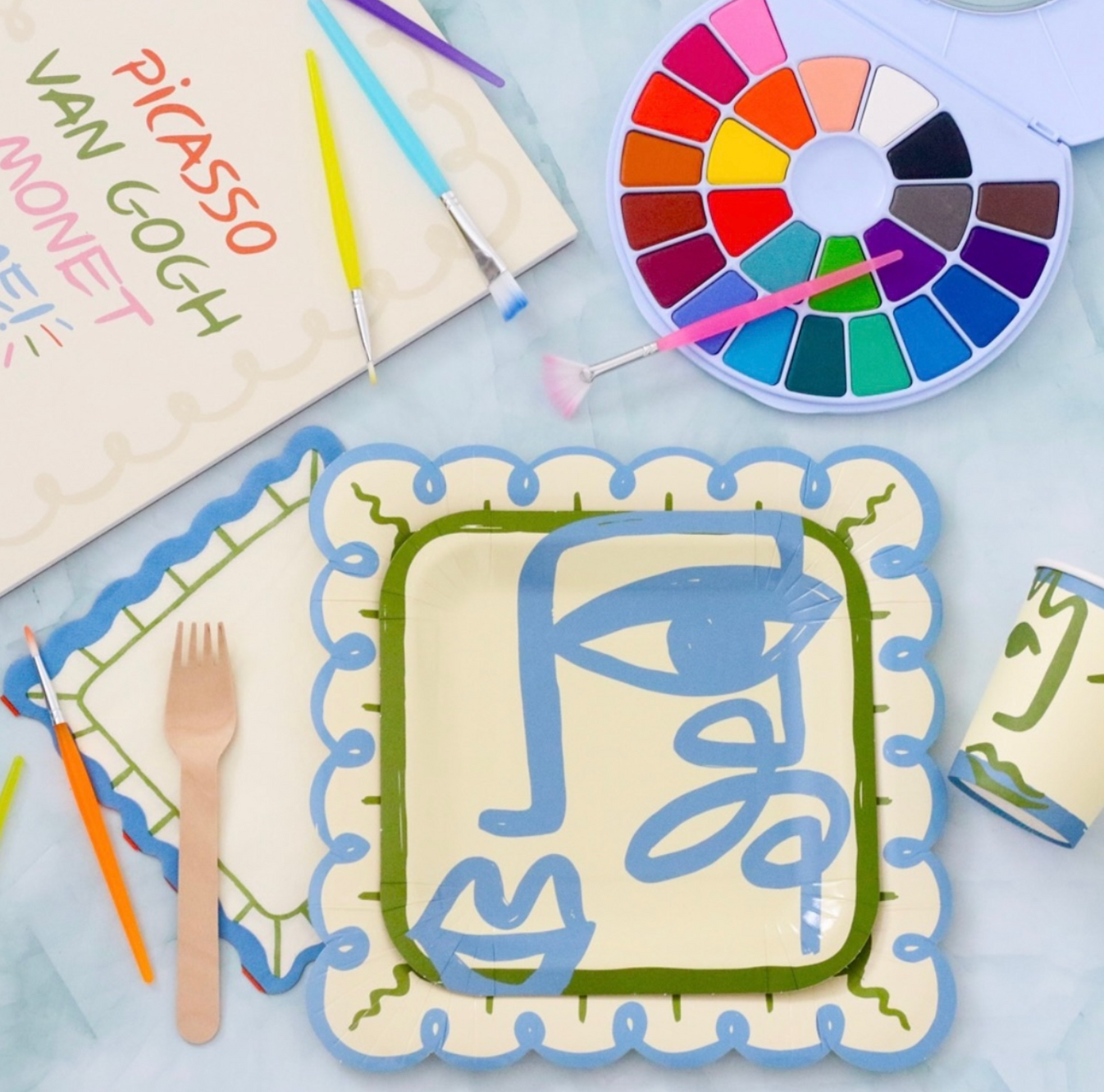 Art Party Dessert Plates