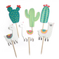 Llama and Cactus Cupcake Toppers