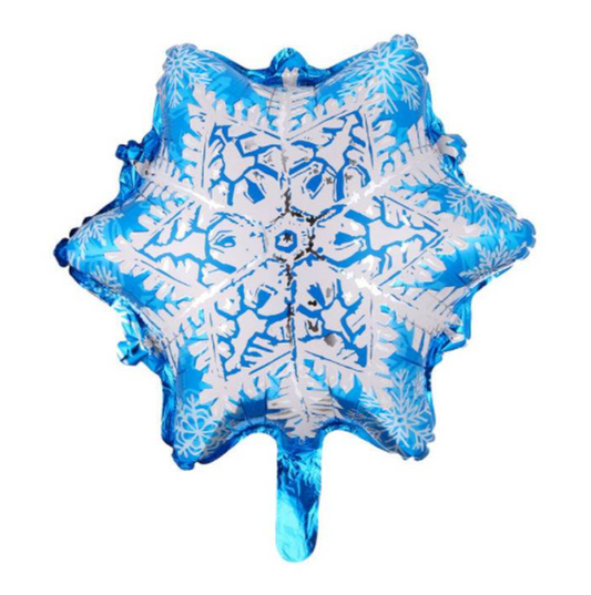 Blue Snowflake Foil Balloon