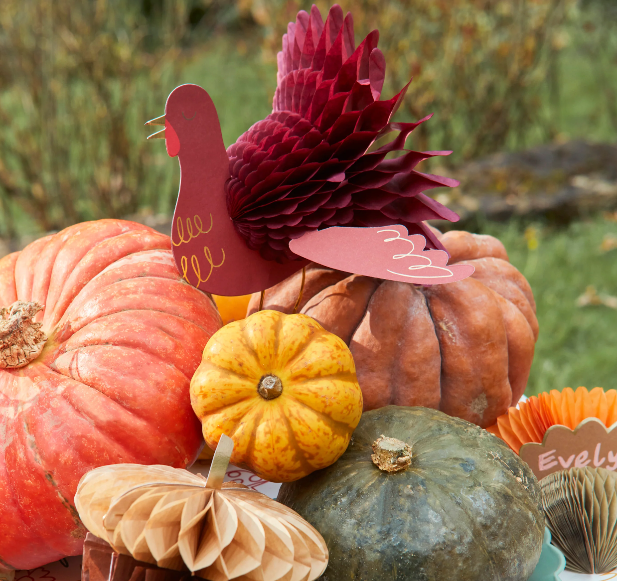 Mixed Thanksgiving Honeycomb Decorations