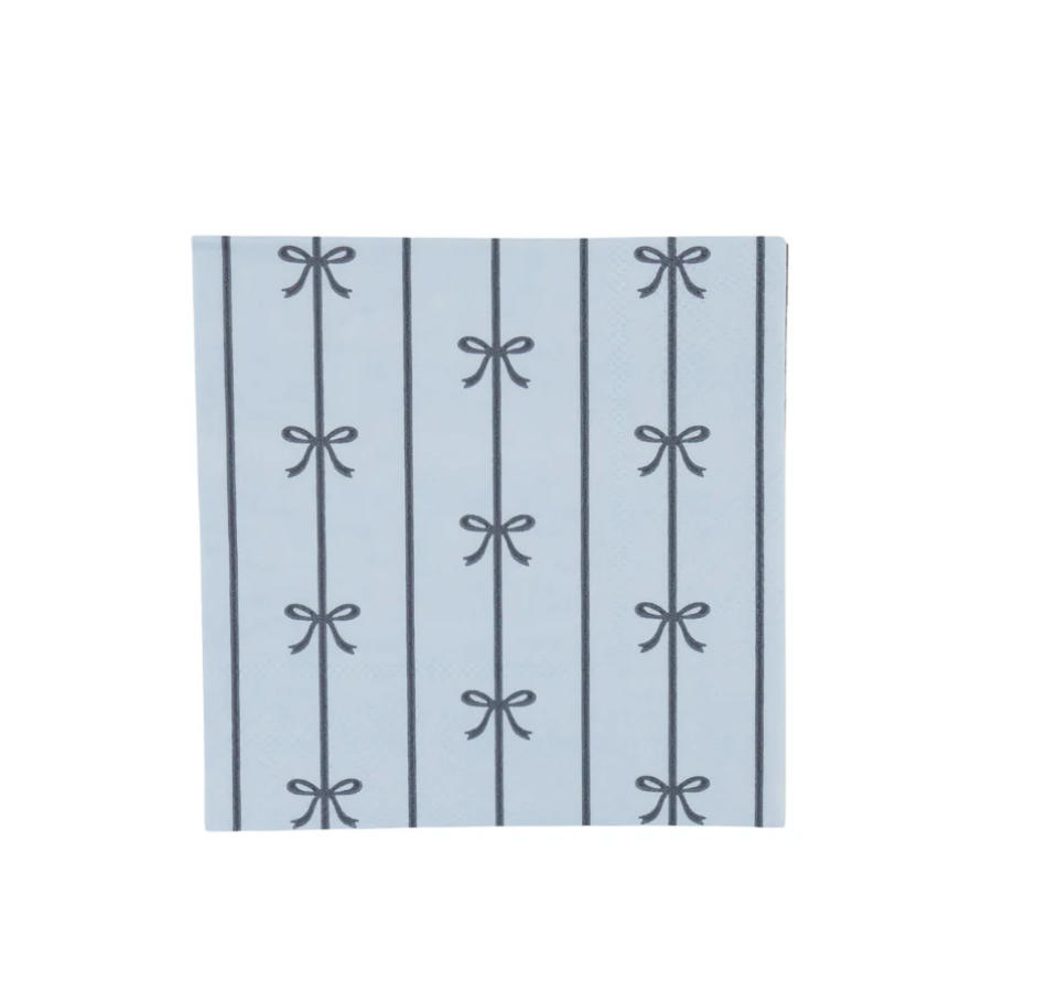 Sky Blue Signature Bow Small Napkins