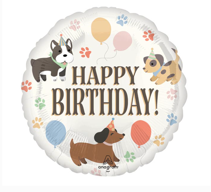 Happy Birthday Pawsome Party Foil Balloon