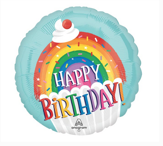 Rainbow Sprinkles Happy Birthday Foil Balloon