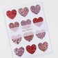 Glitter Heart Stickers