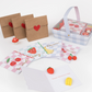 Fruit Basket Kids Valentine's Cards & Erasers Set