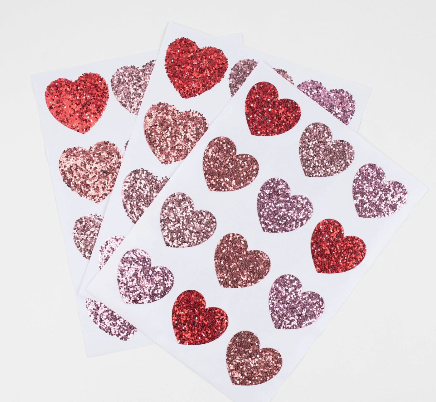 Glitter Heart Stickers