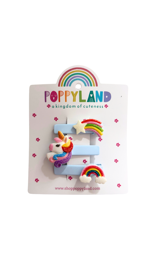 Unicorn Rainbow Hair Pins