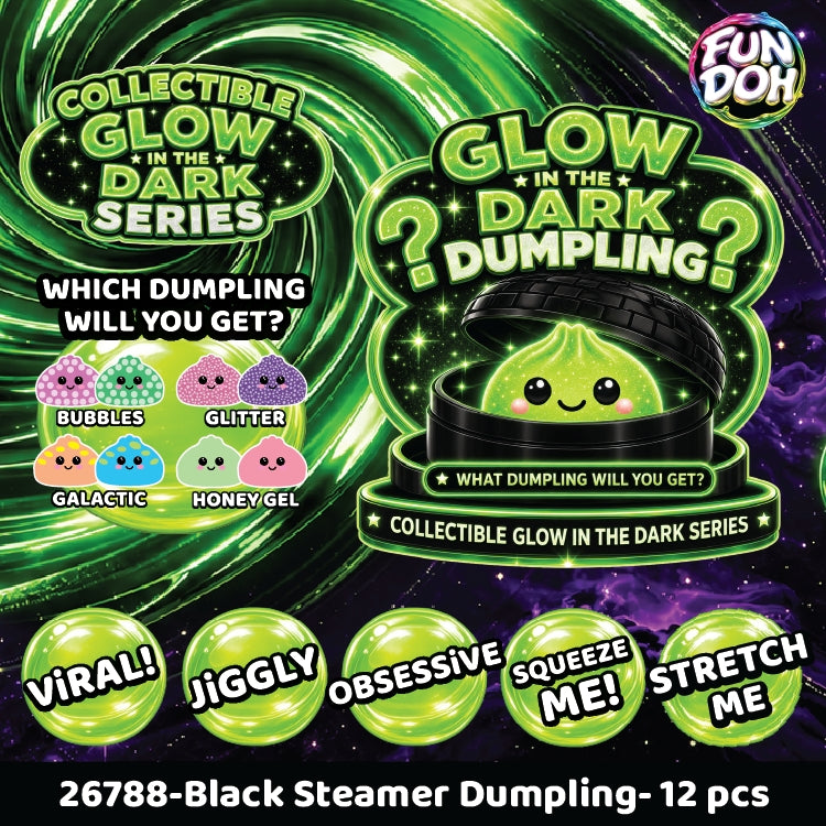 Glow-in-The-Dark Mystery Dumpling Squishy Toy