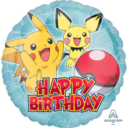 Pokemon Happy Birthday Foil Balloon