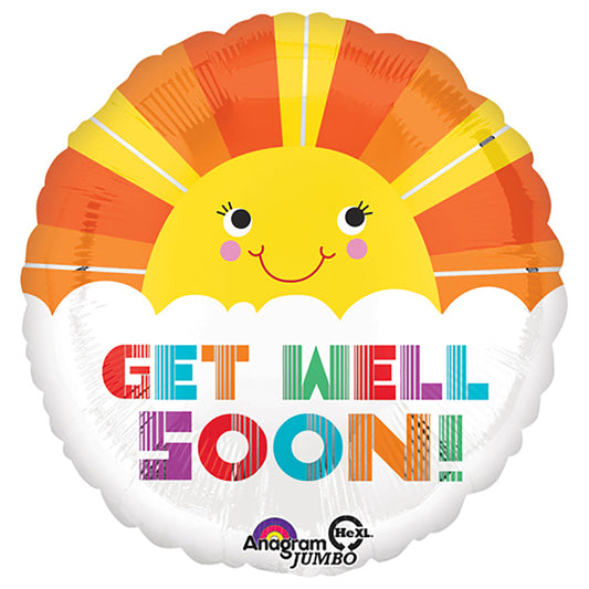 Get Well Soon Smiley Sunshine Balloon