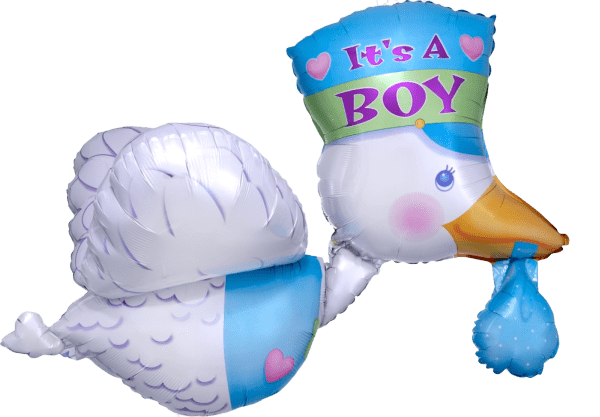 Bundle of Joy Stork - It's a Boy Balloon