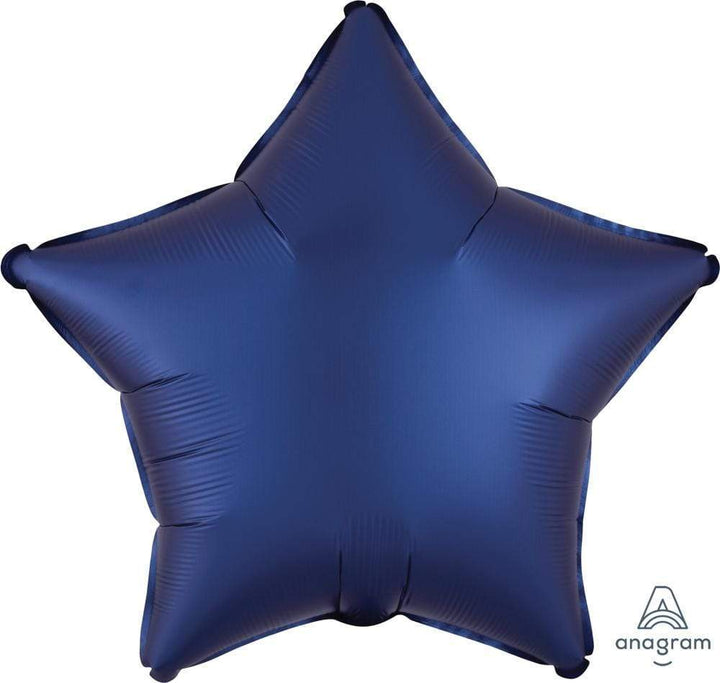 Satin Luxe Navy Blue Star Balloon