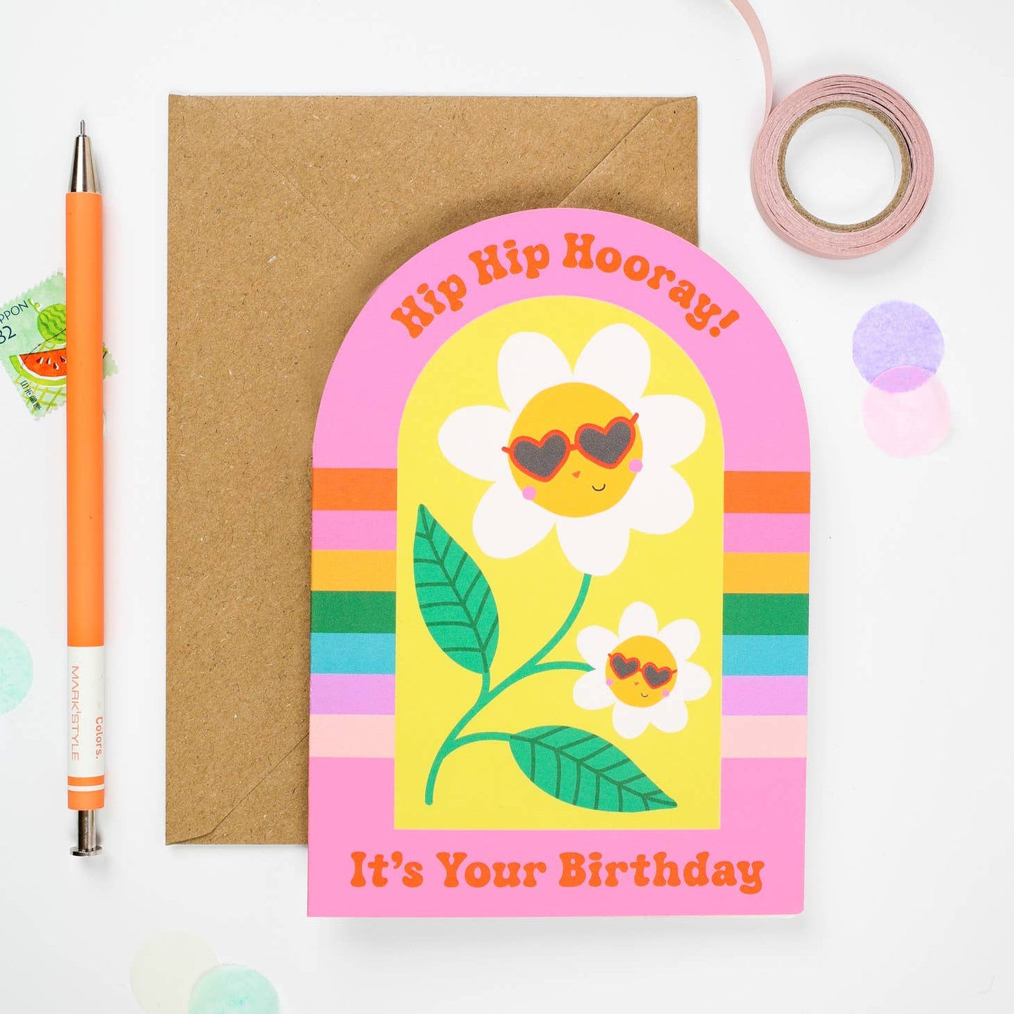 Flower Power Birthday Card