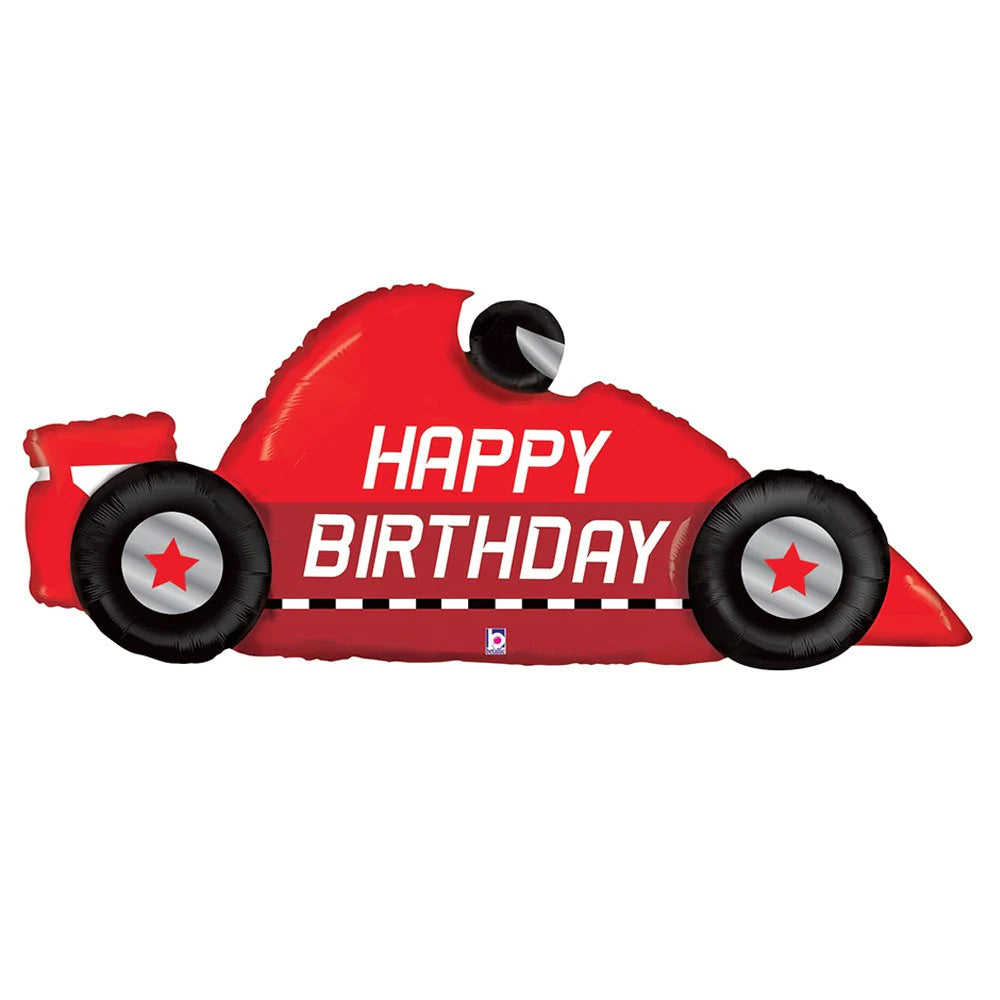 Race Car Birthday Foil Balloon