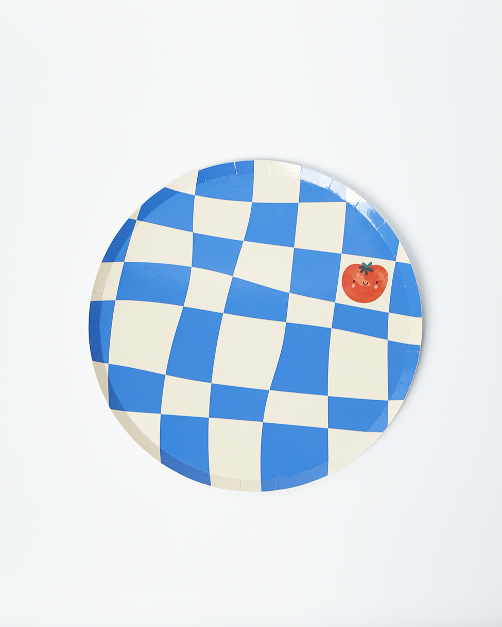 Little Chef Checkered Paper Plates