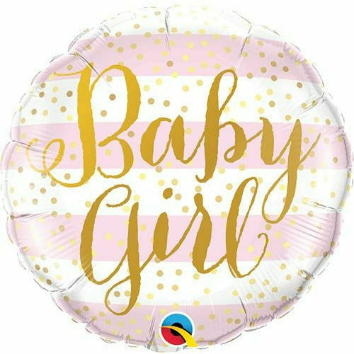 Baby Girl Gold Glitter Foil Balloon