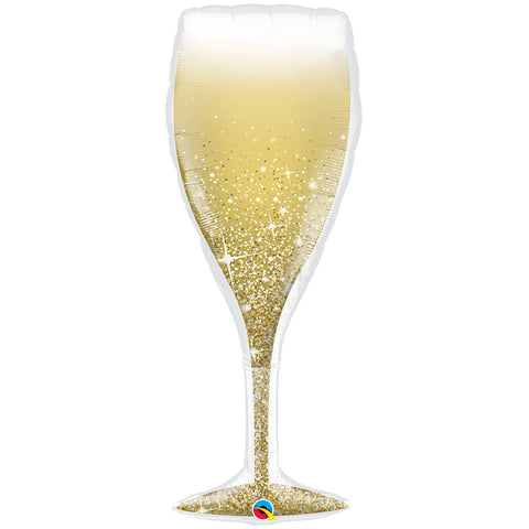 Champagne Bubbly Wine Glass Foil Balloon