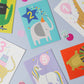 Bright Blue Elephant Toddler 2nd Birthday Card
