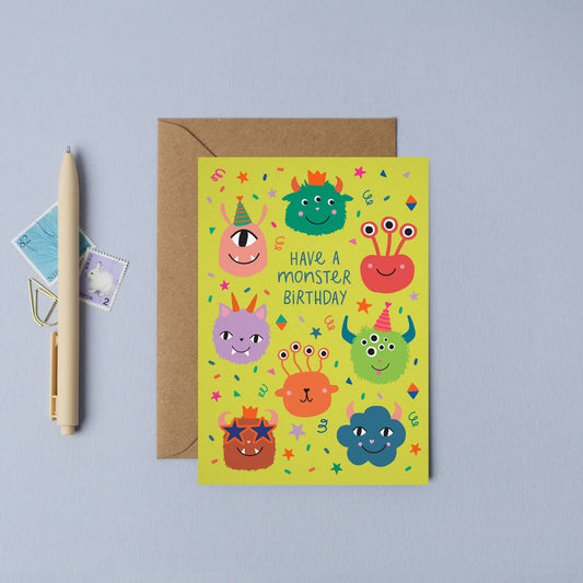 Party Monster Birthday Card