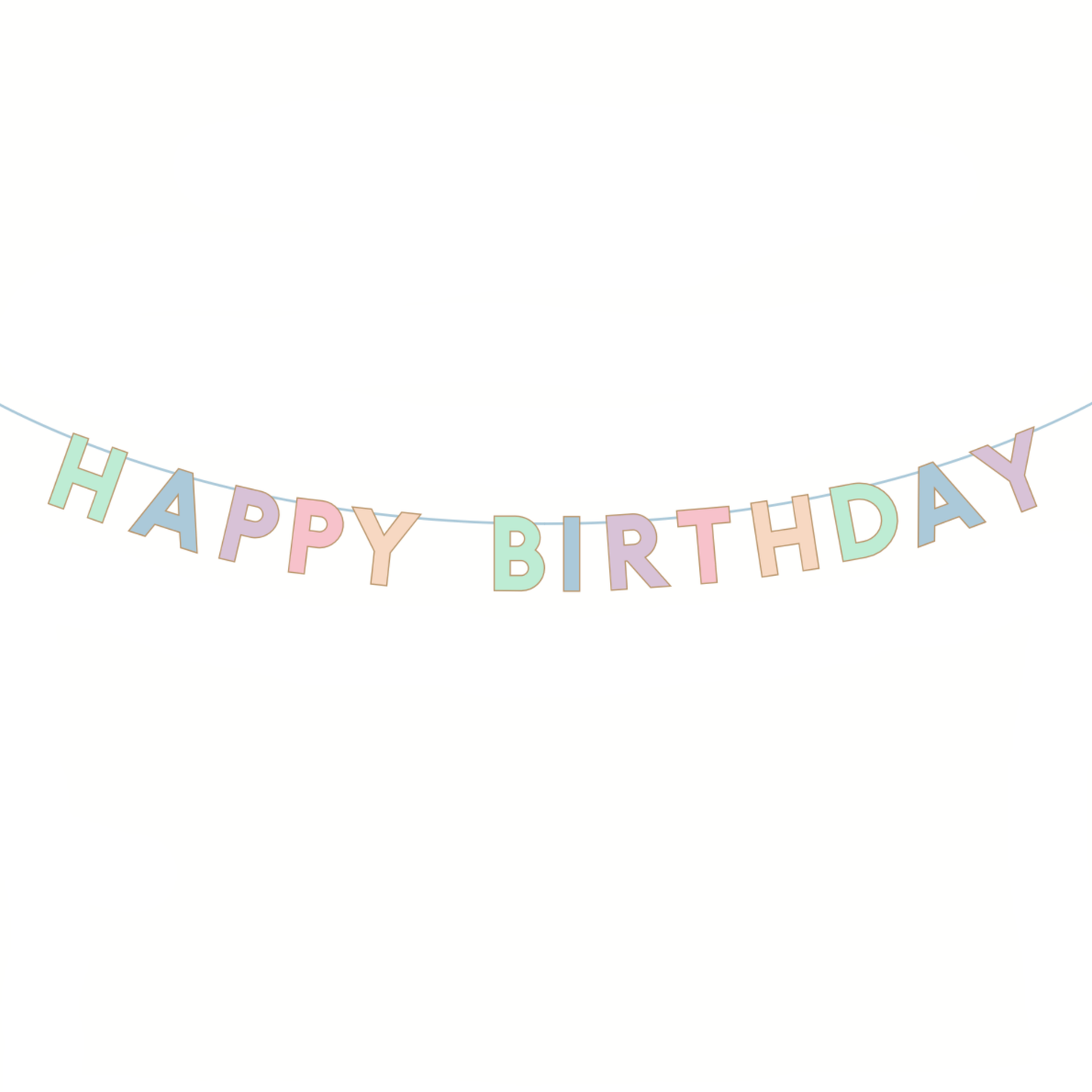 Pastel Happy Birthday Banner