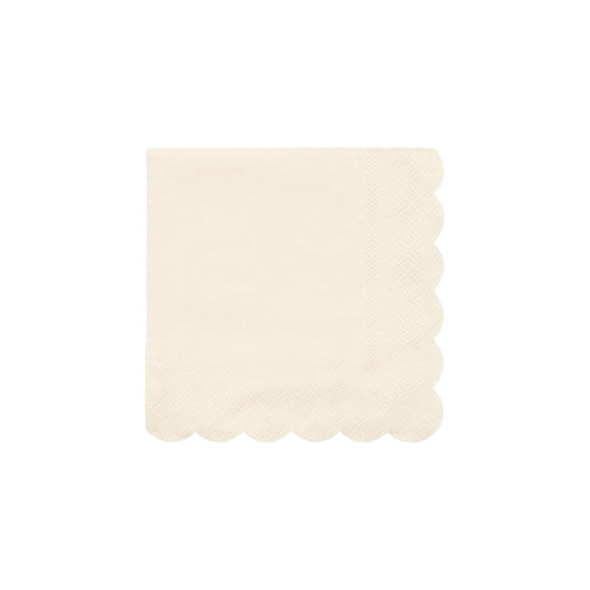 Small Cream Paper Napkins