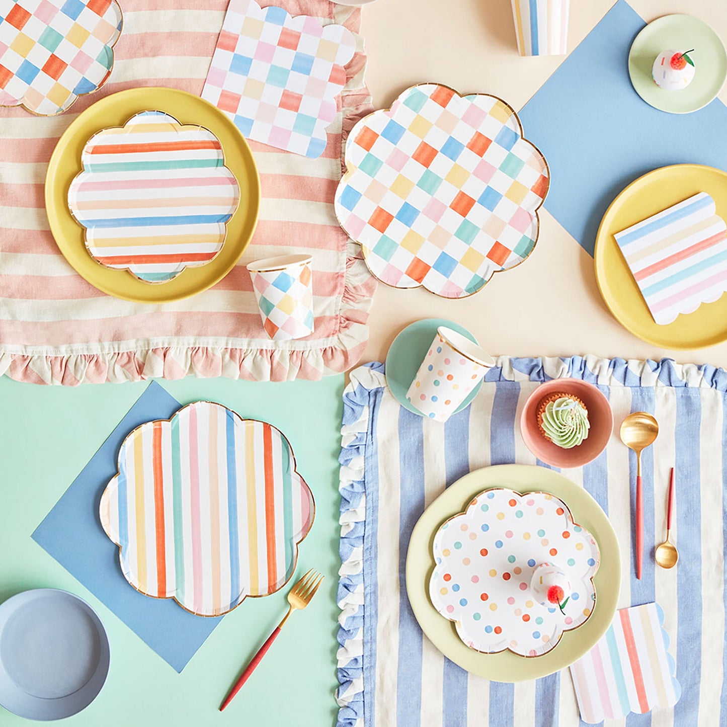 Colorful Pattern Dinner Plates