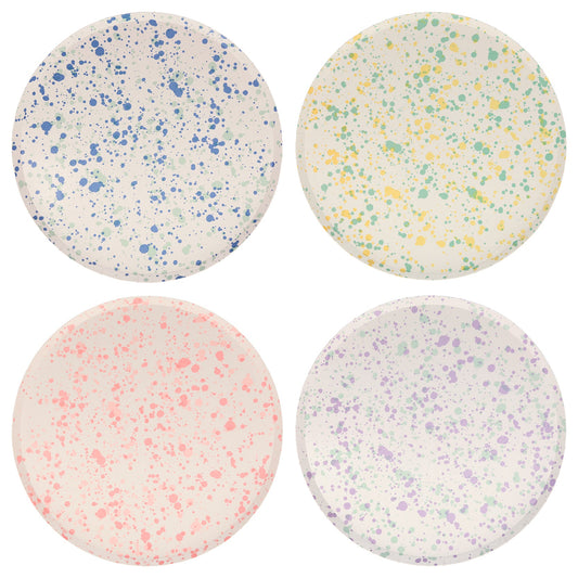 Rainbow Speckled Dinner Plates