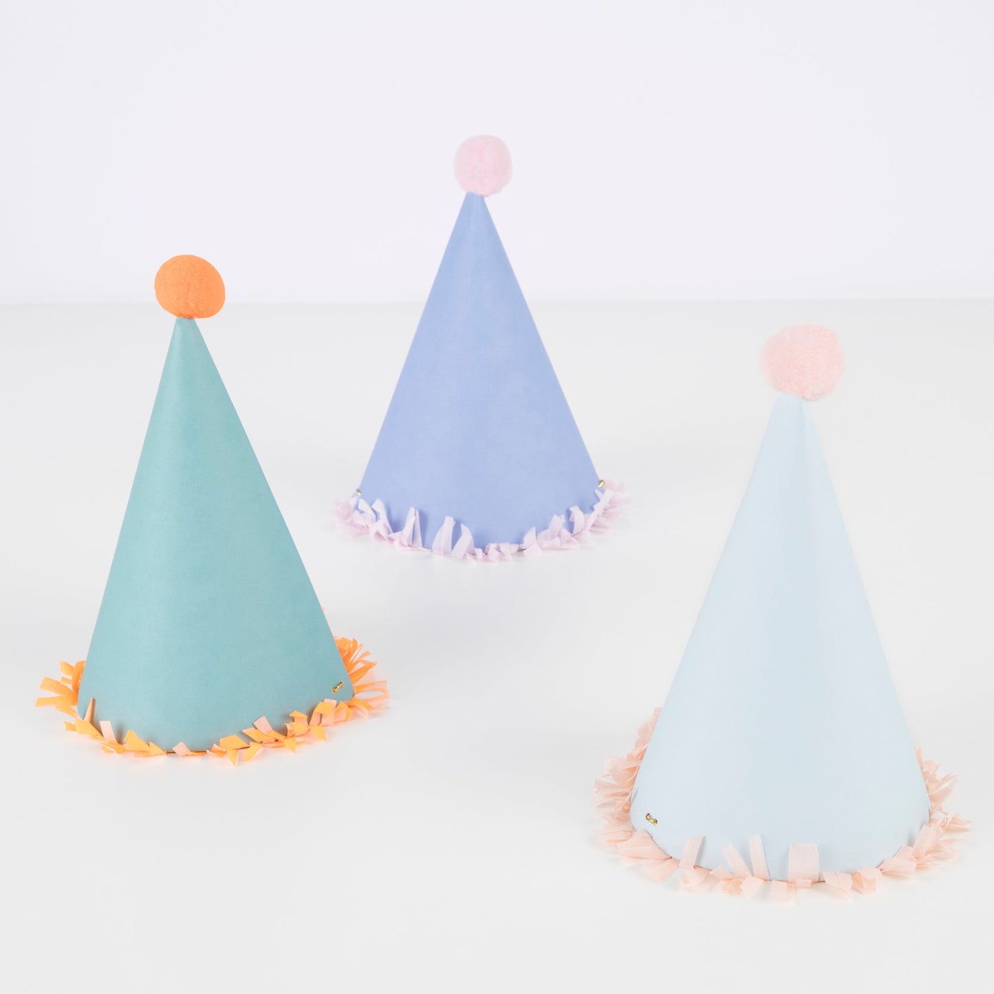 Rainbow Pom Pom Party Hats