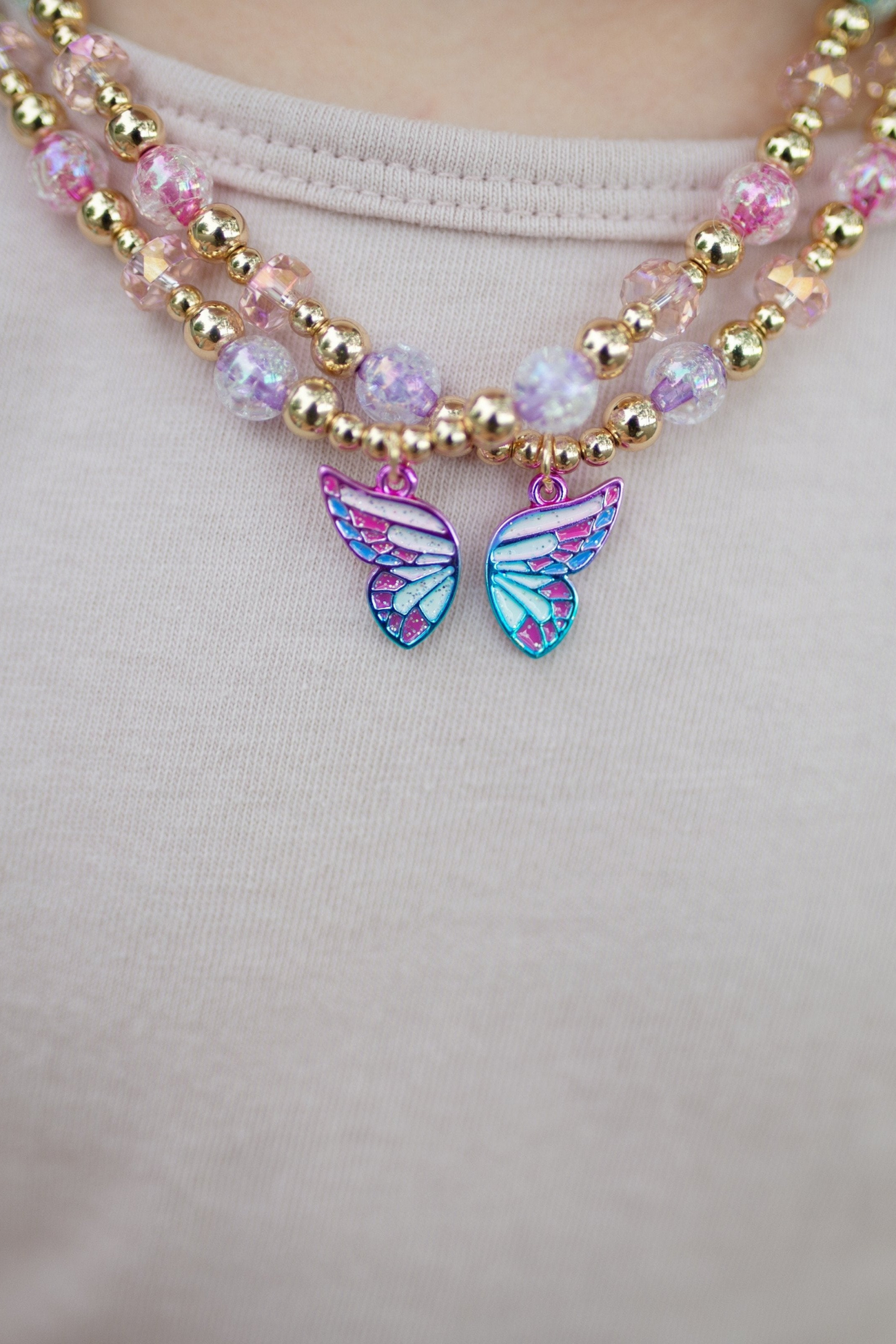 Butterfly Wishes BFF necklace