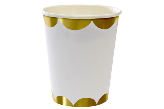 Gold Scallop Small Tumbler Cups