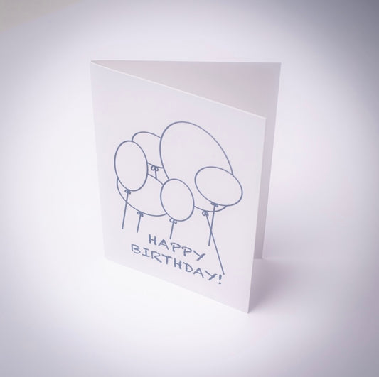 Color Your Own Birthday Balloons Card