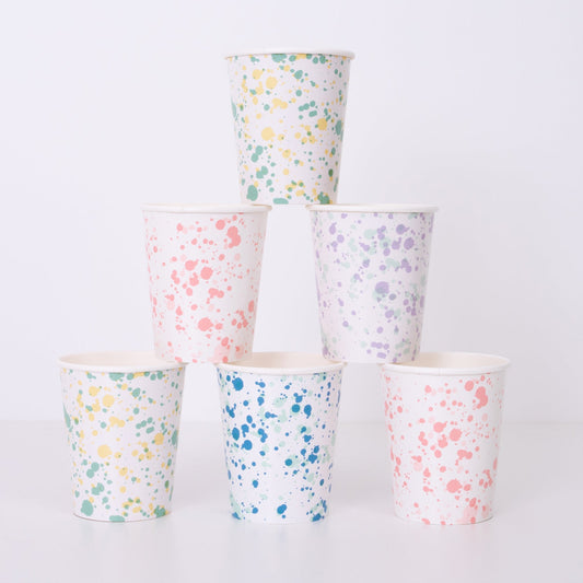 Rainbow Speckled Small Tumbler Cups
