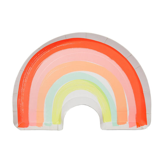 Neon Rainbow Plates