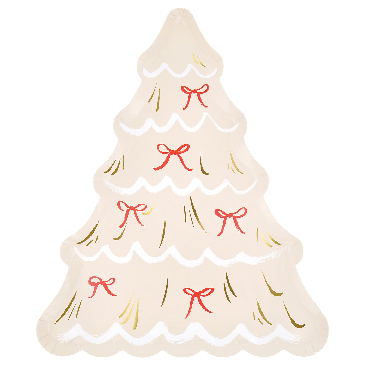 Christmas Trees With Bows Plates
