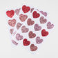 Pink & Red Glitter Heart Stickers