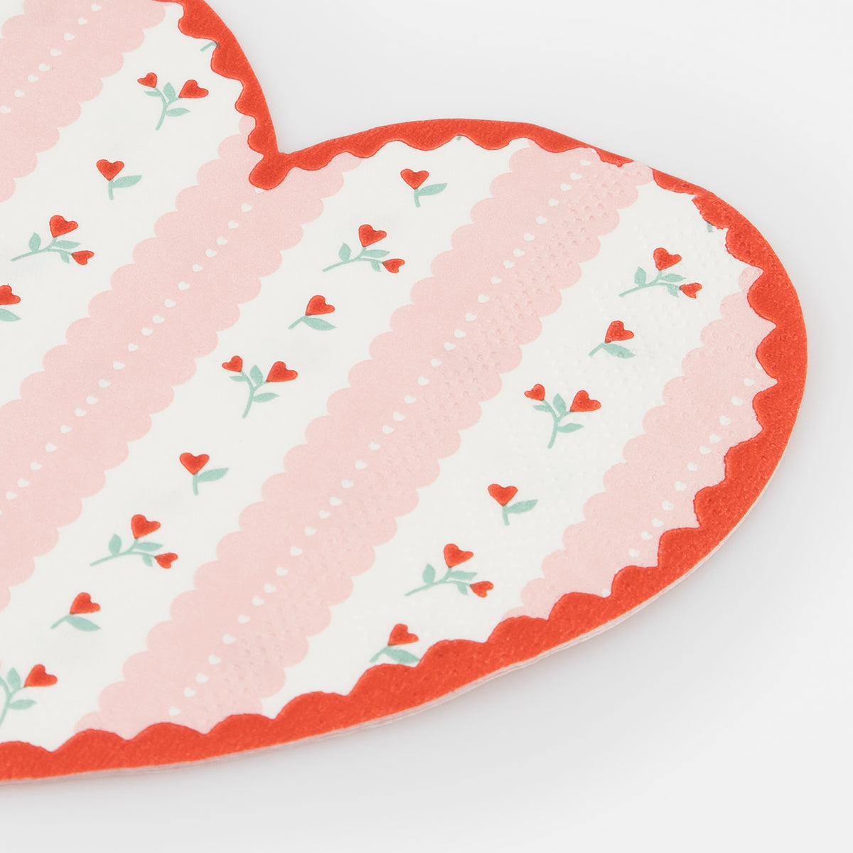 Vintage Rose Heart Small Napkins