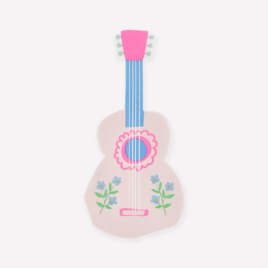 Pink Guitar Shaped Napkins